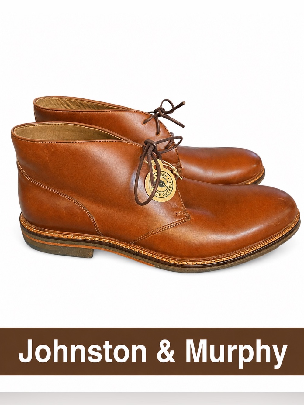 Johnston & Murphy Tan Leather Chukka Boots NWT 11.5 Med